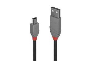 KAAPELI USB2 A - MINI-B 1M/ANTHRA 36722 LINDY