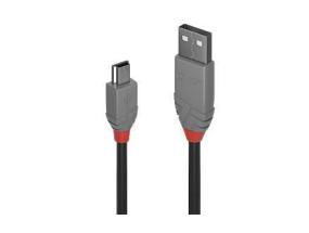 KAAPELI USB2 A - MINI-B 2M/ANTHRA 36723 LINDY