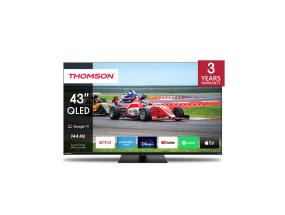 Televisio THOMSON 43" 4K/Smart QLED 3840x2160 Langaton LAN Bluetooth Google TV Musta 43QG7C14