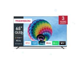 Televisio THOMSON 65" 4K/Smart QLED 3840x2160 Langaton LAN Bluetooth Google TV Tummanharmaa 65QG4S14