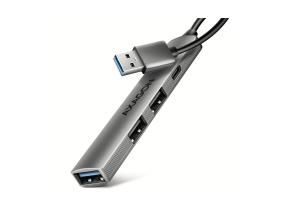 I/O-KESKITIN USB3.2 4PORT/0.12M HUE-STA AXAGON