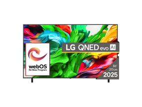 Televisio LG 86" 4K/Smart 3840x2160 Langaton LAN Bluetooth webOS Musta 86QNED85A3C