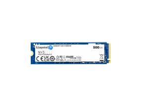 SSD KINGSTON NV3 500GB M.2 PCIE NVMe 3D NAND Kirjoitusnopeus 3000 Mt/s Lukunopeus 5000 Mt/s...
