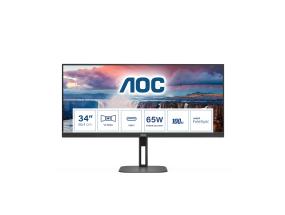 LCD-monitori AOC 34 &amp;quot; 3440 x 1440 pikseliä UltraWide Quad HD Native kuvasuhde 21:9 LCD Flat U34V5C...