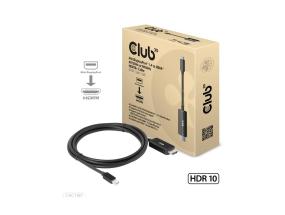 KAAPELI MINIDP JA HDMI 1.8M/M/M CAC-1187 CLUB3D