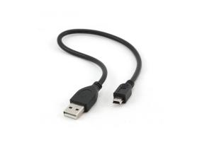 KAAPELI USB2 AM-MINI 30CM MUSTA/CCP-USB2-AM5P-1 GEMBIRD