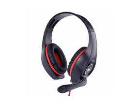 HEADSET GAMING/PUNAINEN/MUSTA GHS-05-R GEMBIRD