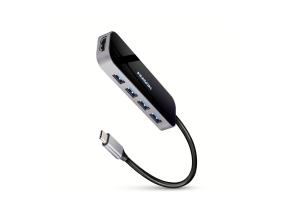 I/O HUB USB-C 6IN1/0.2M HMC-6H4A AXAGON