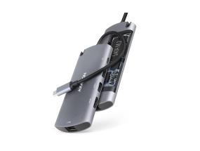 I/O HUB USB-C 6IN1 SATA M.2/0.18M HMC-6M2 AXAGON