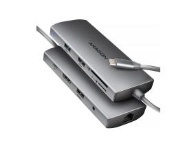 I/O HUB USB-C 9IN1 5GBPS/0.2M HMC-8HLSA AXAGON