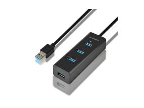 I/O HUB USB3.0 4PORT LATAUS/1.2M HUE-S2BL AXAGON