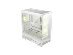 Kotelo MSI ATX/micro ATX/Mini-ITX Valkoinen/läpinäkyvä Midi Tower MAG PANO 130R PZ MAGPANO130RPZWHITE