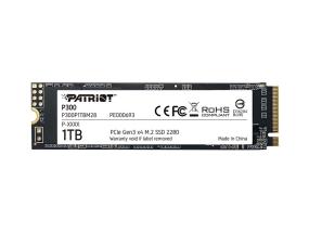 SSD PATRIOT P300 1TB M.2 PCIE NVMe 3D NAND Kirjoitusnopeus 1650 Mt/s Lukunopeus 2100 Mt/s...