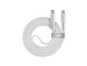 KAAPELI USB-C:hen USB-C 2.1M/VALKOINEN PS6005 WT21 RIVACASE