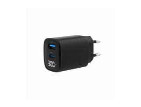 LATURI USB 30W 2PORT/TA-UC-PDQC30LCD-BK-01 GEMBIRD