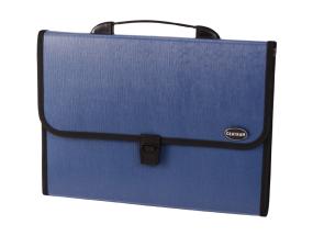 Kahvallinen kansio FORPUS A4 12-osainen sininen muovi