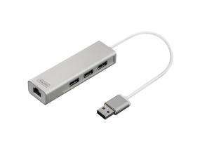 DIGITUS USB3.0 3-porttinen HUB&GLAN-sovitin