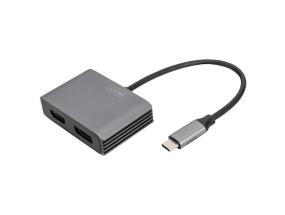 DIGITUS USB-C - DP + HDMI-sovitin 20cm
