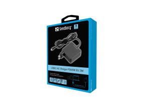 SANDBERG USB-C AC-laturi PD65W EU 2M