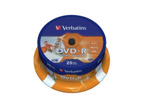 VERBATIM DVD-R 4,7 Gt 120 min 16x 25 kpl