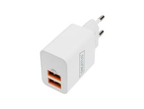 DIGITUS USB-laturi 2x USB-A 15W 2x 2,4A