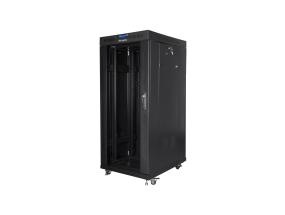 LANBERG-hyllykaappi 27U 600x800 lasinen