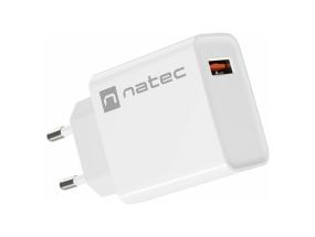 NATEC USB-laturi Ribera USB-A 18W valkoinen