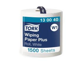 Käsipaperirulla 2-kerroksinen TORK Wiping Paper Plus, 510m (130040)