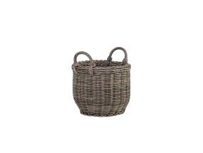 WICKER kori kahvoilla D34xK34cm, harmaa