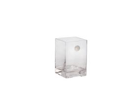Maljakko IN HOME 10x10xH15cm, läpinäkyvä lasi