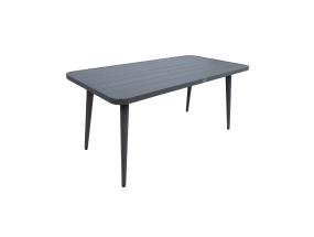 Pöytä WALES 160x80xH75,5cm, tummanharmaa, alumiini