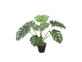 Keinotekoinen kasvi MONSTERA, K60cm, musta ruukku