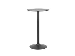 Baaripöytä IBIZA, D60xH105cm, pöytälevy: viilutettu MDF, väri: musta saari, jalka: musta mattametalli