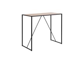 Baaripöytä SEAFORD 120x60xH105cm, pöytälevy: huonekalulevy laminoidulla pinnoitteella, väri: tammi, runko: musta metalli