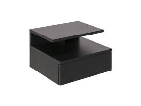 Yöpöytäkaappi ASHLAN 35x32xH22,5cm, hyllyllä ja laatikolla, seinäasennus, materiaali: puu, väri: tummanharmaa, viimeistely: lakattu