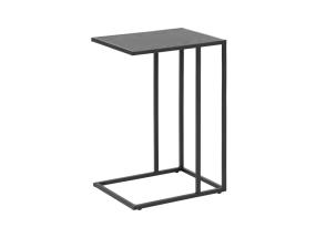 Sivupöytä kannettavalle tietokoneelle SEAFORD, 43x35xH63 cm, musta saarimelamiini, runko: musta metalli