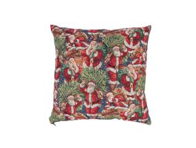 Tyyny HOLLY 45x45cm vetoketjulla, Santas, kangas 50% puuvilla, 50% polyesteri, kangas 398/389