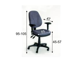 Tietokone/toimistotuoli SAVONA, 65x47xH96-106cm, tummansininen, polyesterikangas, muovi