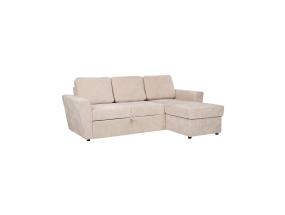 Kulmasohva INGA 217x92/160xH92cm, beige samettipintainen, samettinen