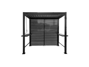 Takaseinä katokselle MIRADOR BBQ, tummanharmaa