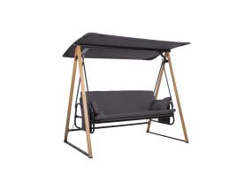 Puutarhapenkki HELIA 3-istuttava, harmaa