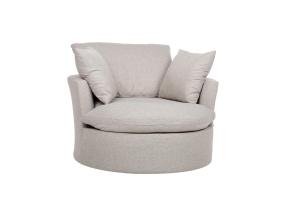 Tukituoli FLUFFY kääntyvä 110x105xH65/86cm, vaaleanharmaa, vaaleanharmaa