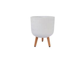 Kukkaruukku SELENA D30xH39,5cm, jaloissa, valkoinen