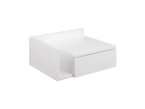 Yöpöytä ASHLAN 40x32xH16,5cm, valkoinen