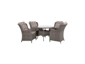 Puutarhakalustesarja TRENTO pöytä ja 4 tuolia