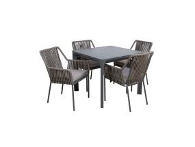 Puutarhakalustesarja CARVES pöytä ja 4 tuolia 21180