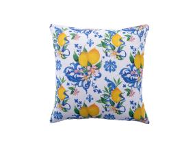 Tyyny LONETA 45x45cm, vetoketjullinen, sitruunaherukka, 50% puuvilla, 50% polyesteri, kangas 122