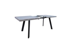 Ruokapöytä BRIGIT 159/198x84,5xH77cm, betoni, MDF, metallijalat