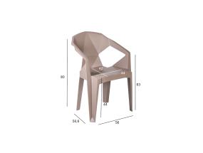 Työkalu MUZE 56x50,6xH80cm, taupe muovia