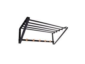 Seinäteline - hylly FOREST 60x33x20cm, musta